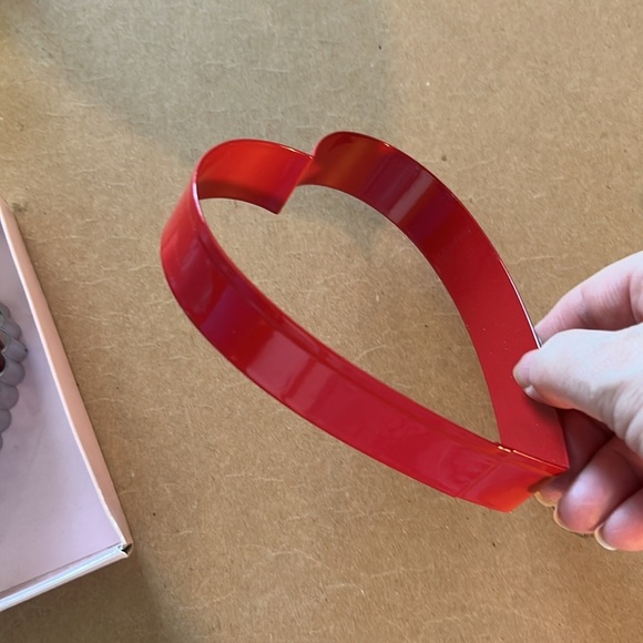 NWOT nested heart cookie cutters - two large, two small - red and silver metal - Picture 2 of 5